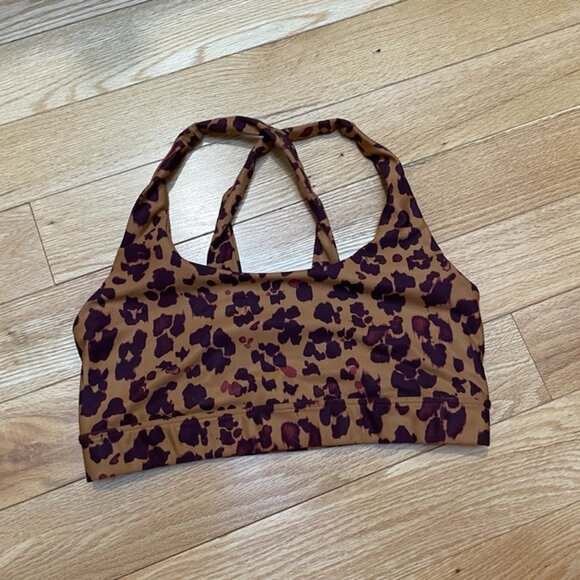 GapFit Leopard Print Sports Bra – Size M (Medium Impact) - Picture 1 of 6